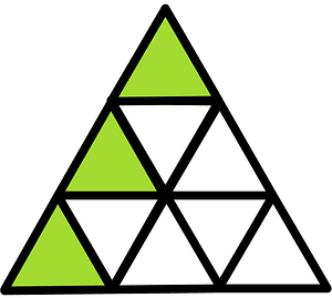 Lime Triangle Fraction 3:9