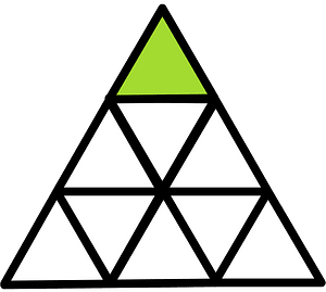 Lime Triangle Fraction 1:9