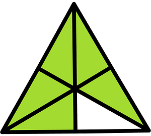 Lime Triangle Fraction 5:6
