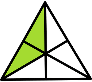 Lime Triangle Fraction 2:6