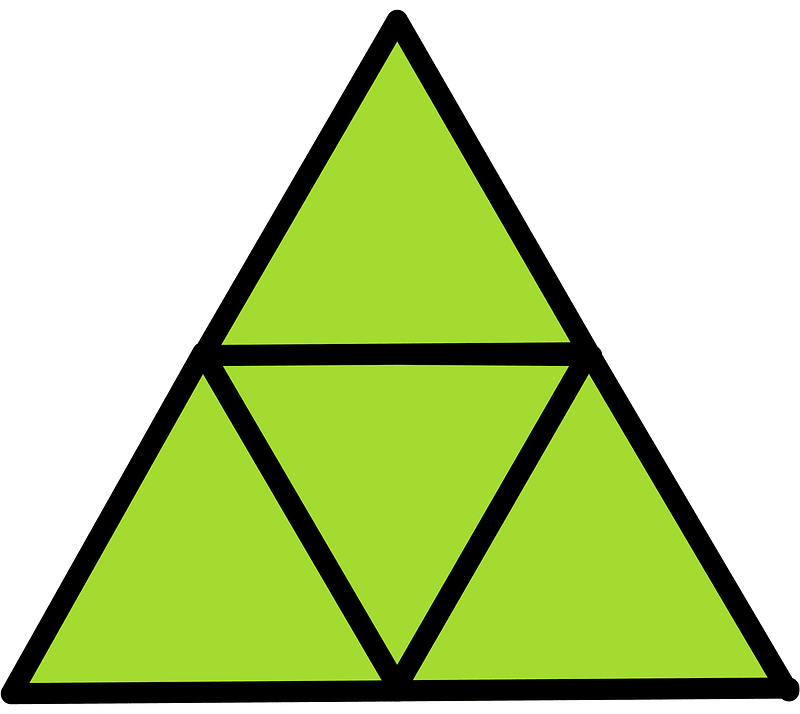 Lime Triangle Fraction 4:4