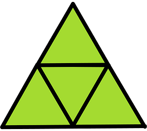 Lime Triangle Fraction 4:4