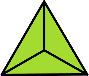 Lime Triangle Fraction 3:3