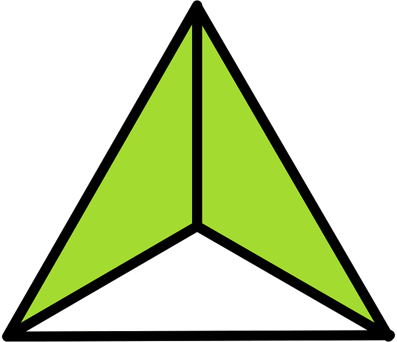 Lime Triangle Fraction 2:3