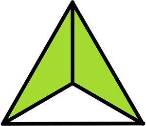 Lime Triangle Fraction 2:3