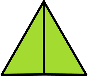 Lime Triangle Fraction 2:2