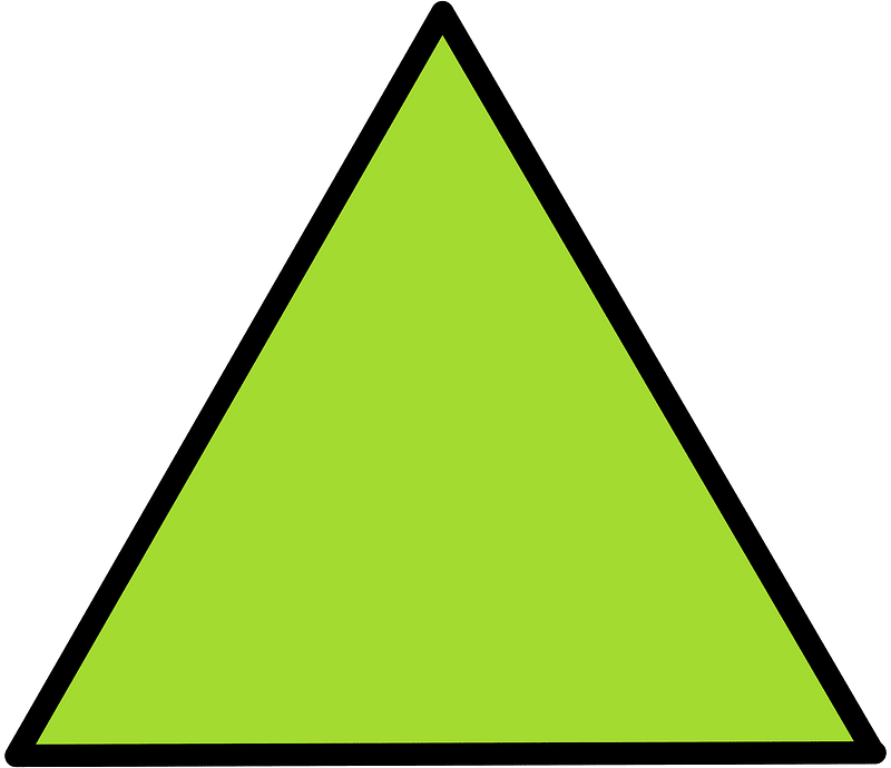 Lime Triangle Fraction 1:1
