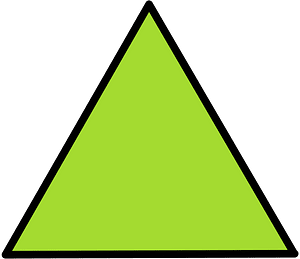 Lime Triangle Fraction 1:1