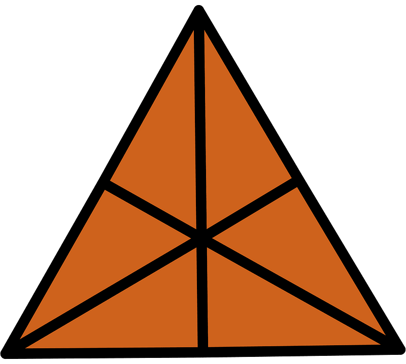 Orange-Brown Triangle Fraction 6:6
