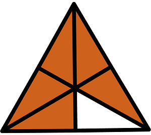 Orange-Brown Triangle Fraction 5:6