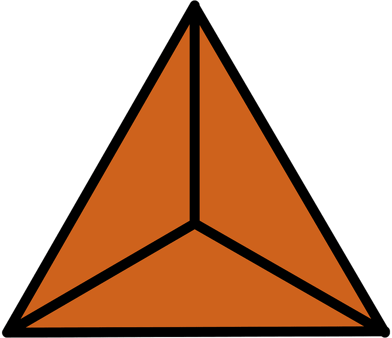 Orange-Brown Triangle Fraction 3:3