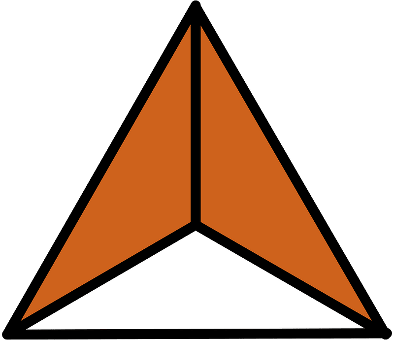 Orange-Brown Triangle Fraction 2:3