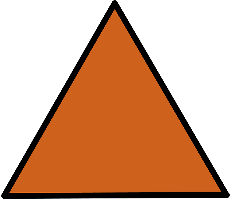 Orange-Brown Triangle Fraction 1:1