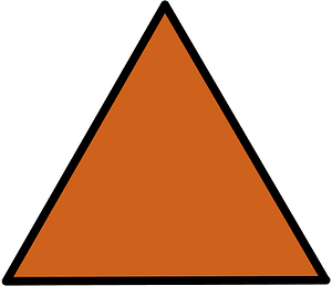 Orange-Brown Triangle Fraction 1:1