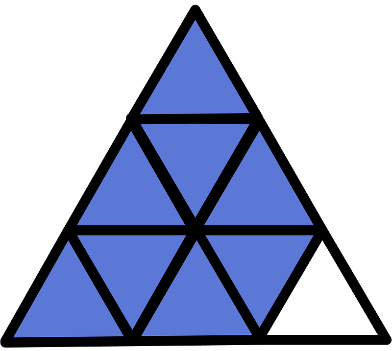 Ultramarine Triangle Fraction 8:9