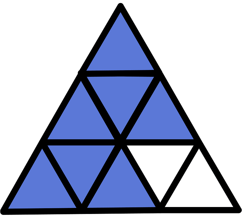 Ultramarine Triangle Fraction 7:9