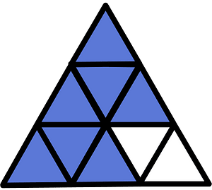 Ultramarine Triangle Fraction 7:9