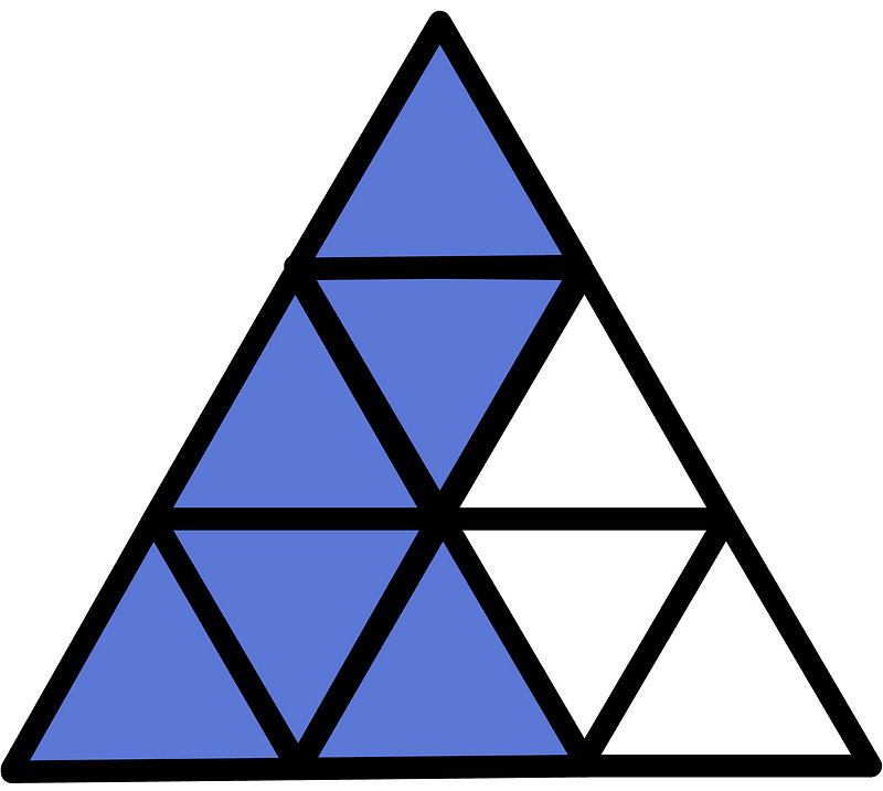 Ultramarine Triangle Fraction 6:9