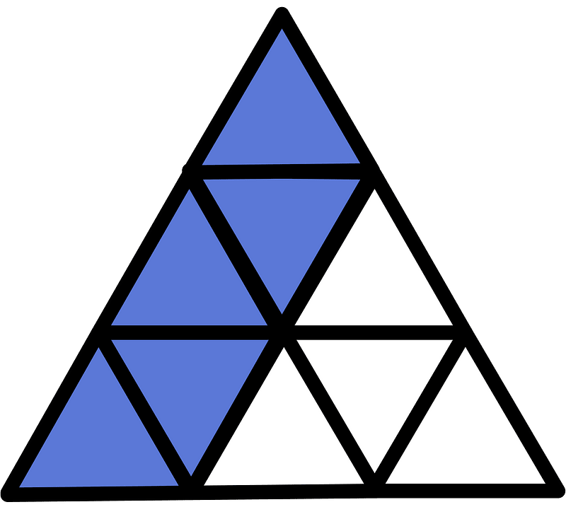 Ultramarine Triangle Fraction 5:9