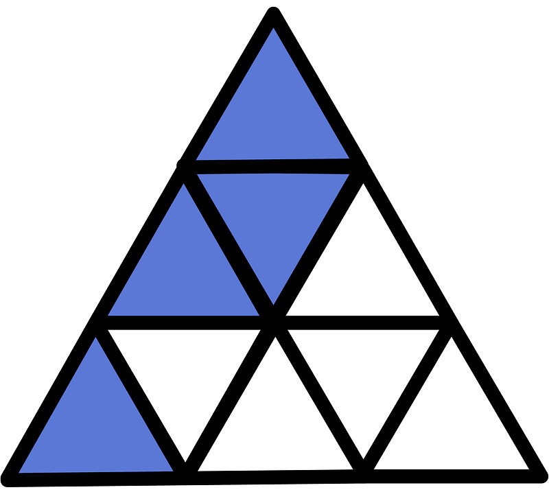 Ultramarine Triangle Fraction 4:9