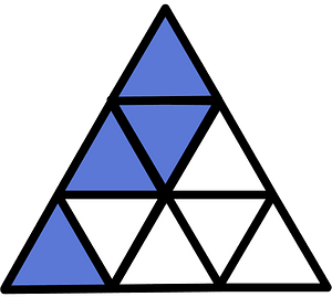 Ultramarine Triangle Fraction 4:9