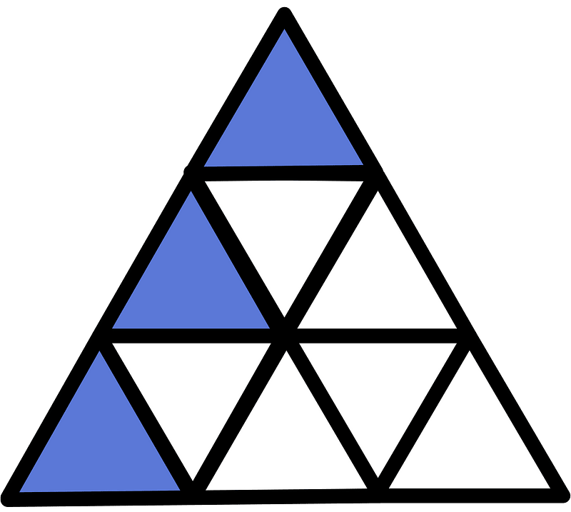 Ultramarine Triangle Fraction 3:9