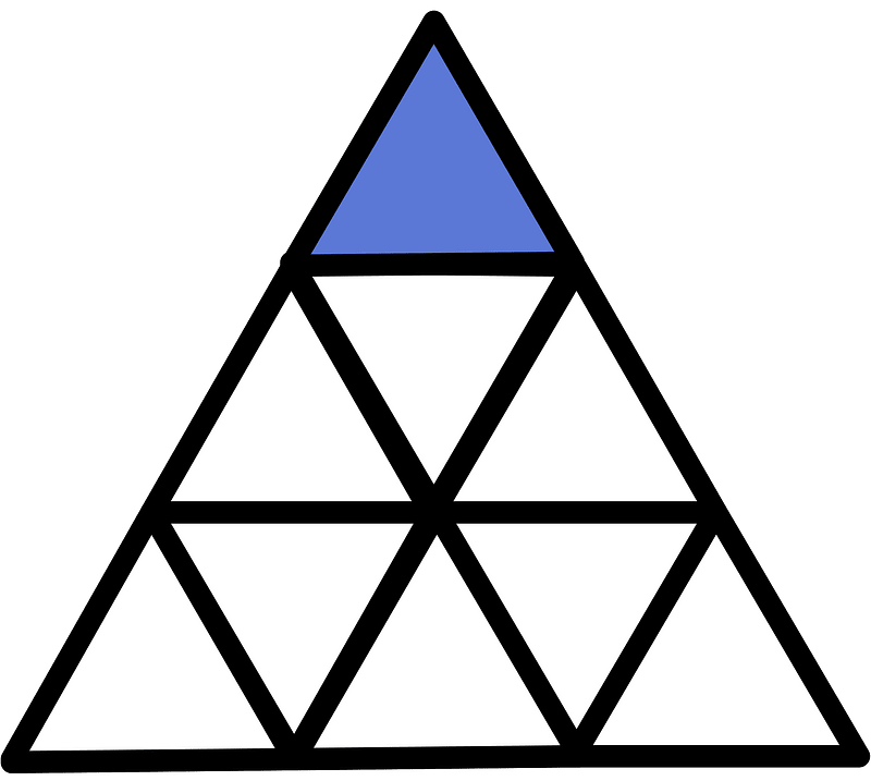 Ultramarine Triangle Fraction 1:9