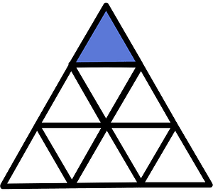 Ultramarine Triangle Fraction 1:9