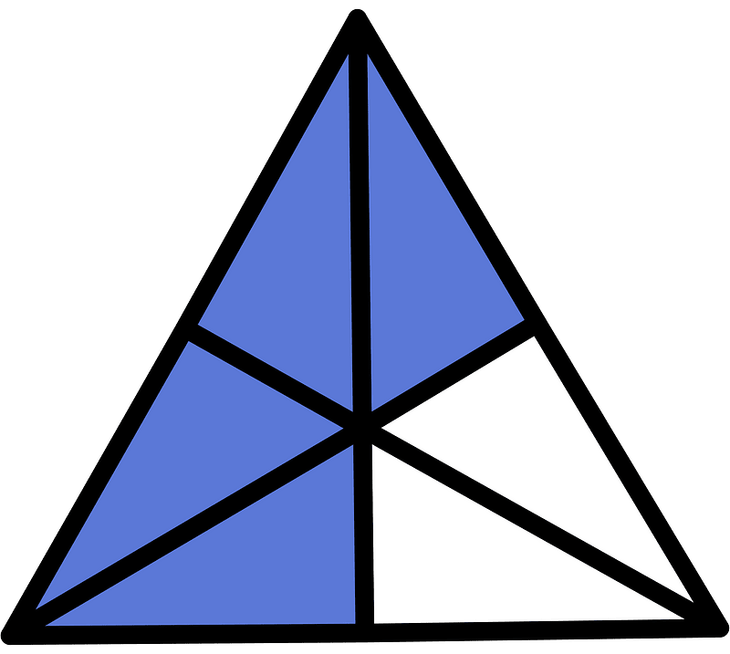 Ultramarine Triangle Fraction 4:6