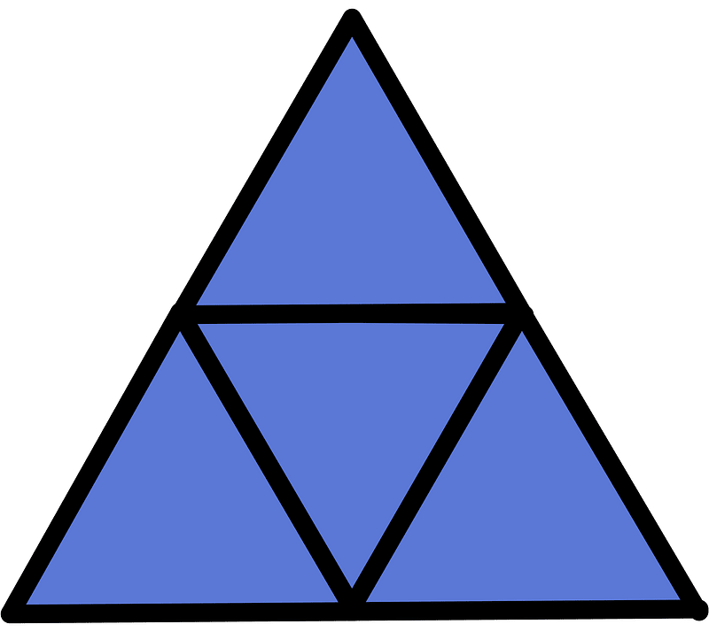 Ultramarine Triangle Fraction 4:4