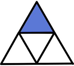 Ultramarine Triangle Fraction 1:4