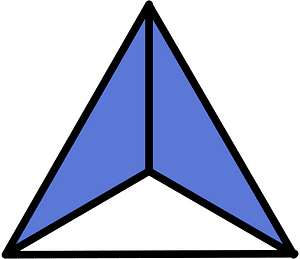 Ultramarine Triangle Fraction 2:3