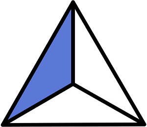 Ultramarine Triangle Fraction 1:3