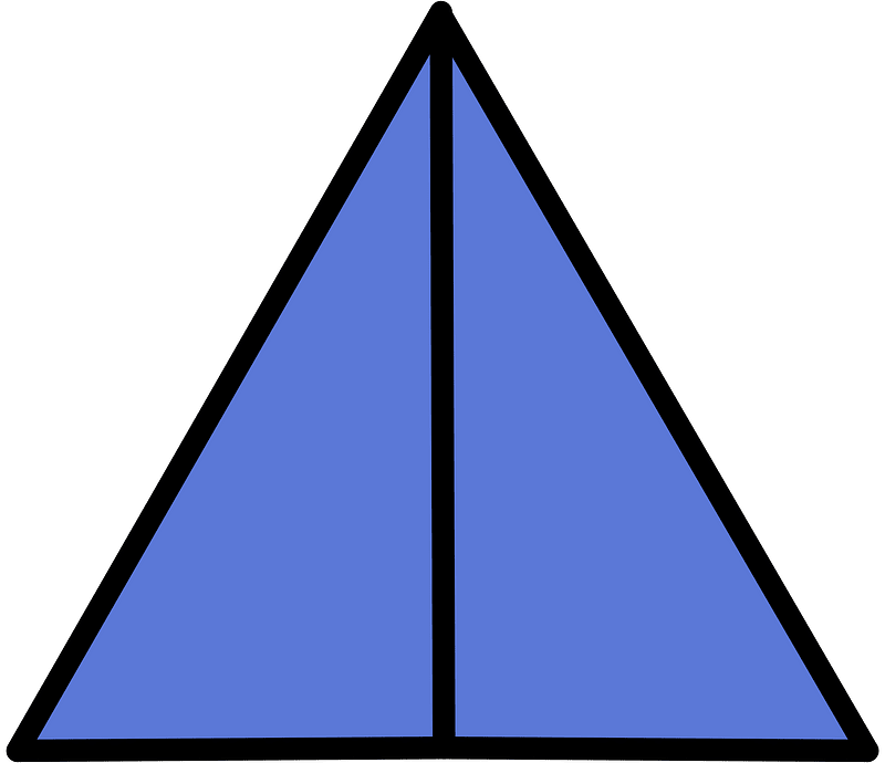 Ultramarine Triangle Fraction 2:2