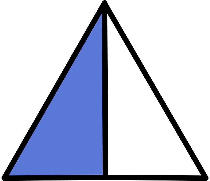 Ultramarine Triangle Fraction 1:2