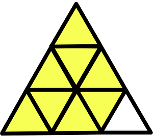 Yellow Triangle Fraction 8:9