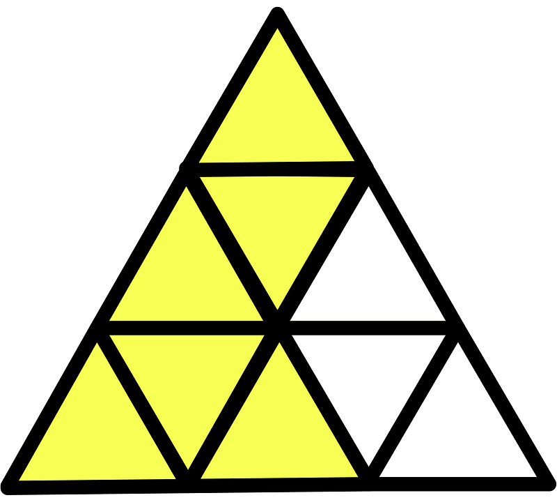 Yellow Triangle Fraction 6:9