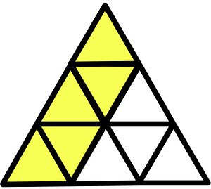 Yellow Triangle Fraction 5:9