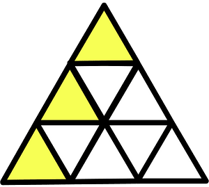Yellow Triangle Fraction 3:9