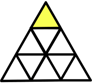 Yellow Triangle Fraction 1:9