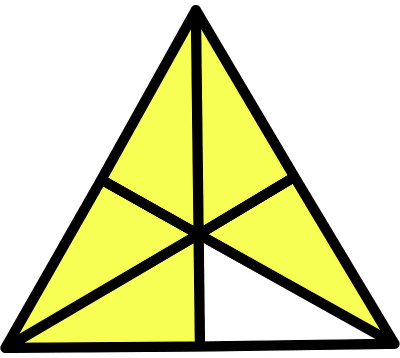 Yellow Triangle Fraction 5:6