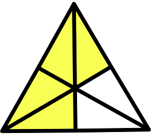 Yellow Triangle Fraction 4:6