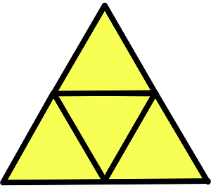 Yellow Triangle Fraction 4:4