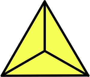 Yellow Triangle Fraction 3:3