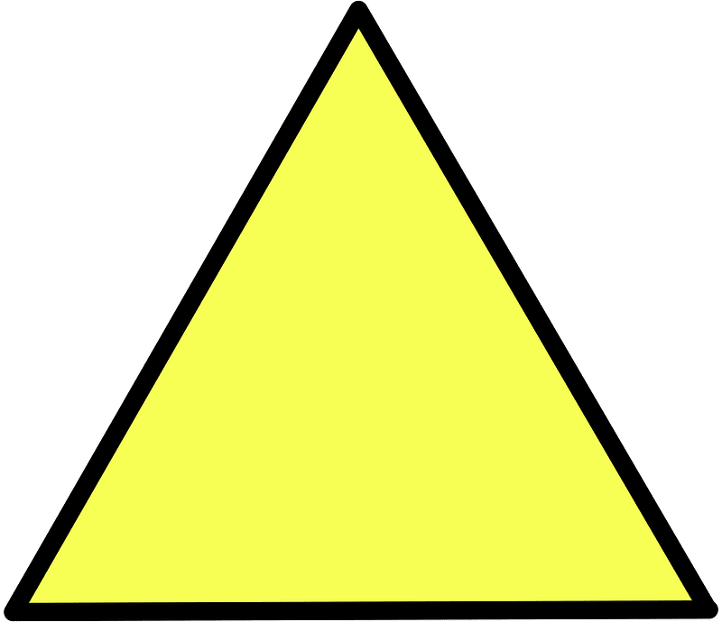 Yellow Triangle Fraction 1:1