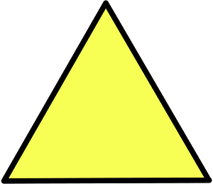 Yellow Triangle Fraction 1:1