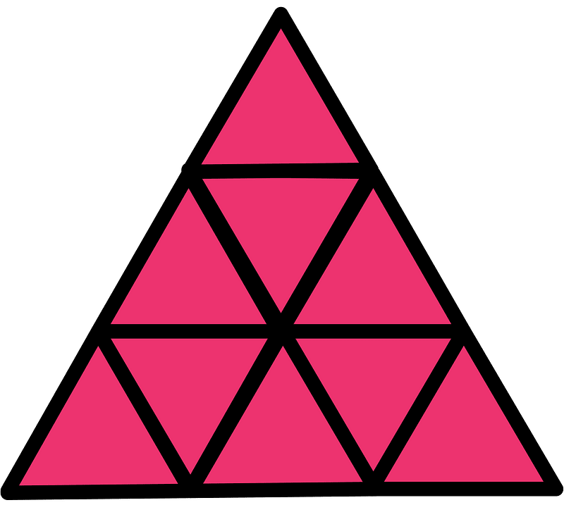 Pink Triangle Fraction 9:9