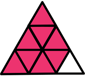 Pink Triangle Fraction 8:9