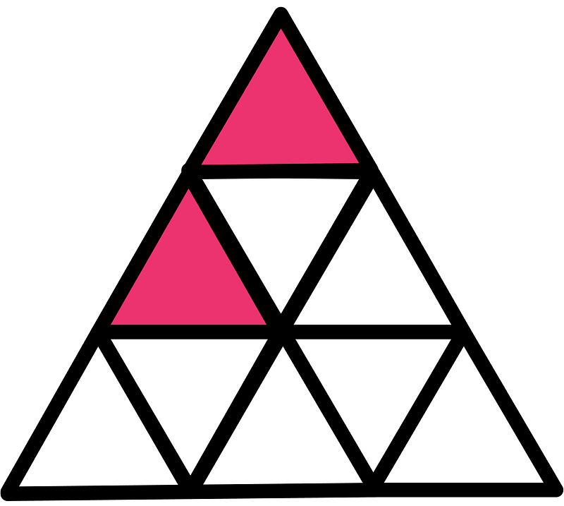 Pink Triangle Fraction 2:9