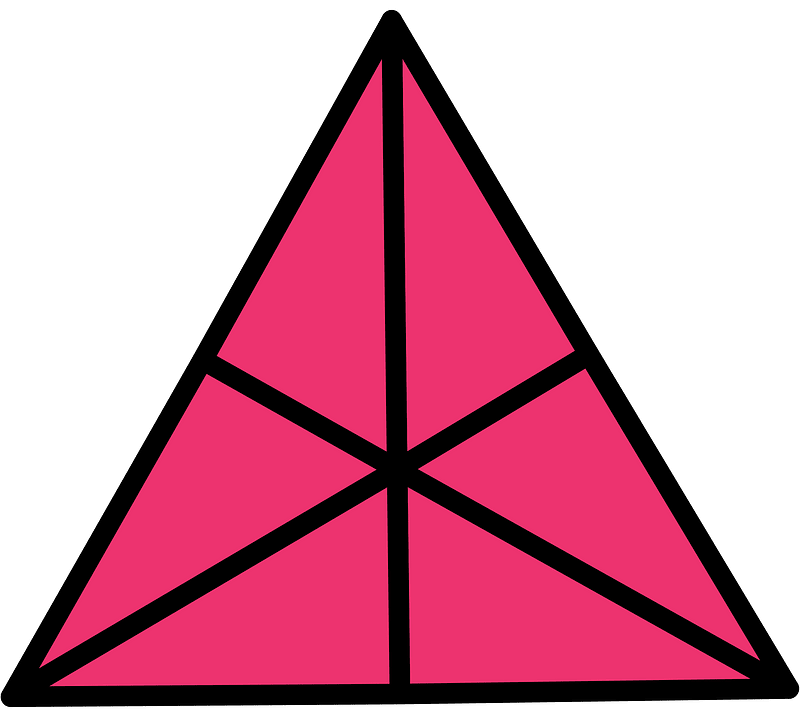 Pink Triangle Fraction 6:6